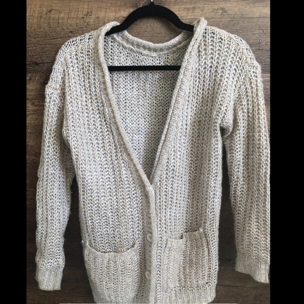 Tan cardigan